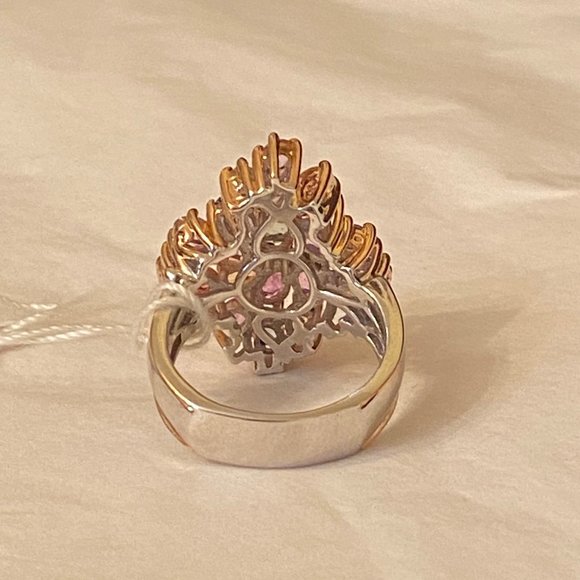 Gems en Vogue 18K Gold & SS, Multi-colored Gemstone Cocktail Ring, Size 7.75 - Picture 7 of 14